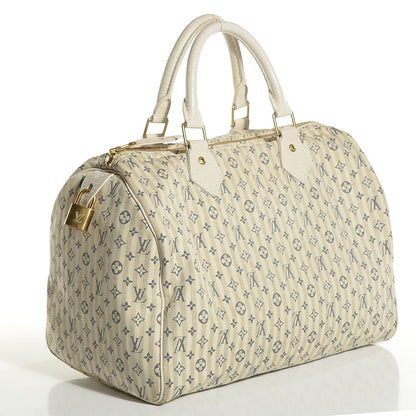 Louis Vuitton Mini Lin Croisette Speedy 30 Blue 3 of 7