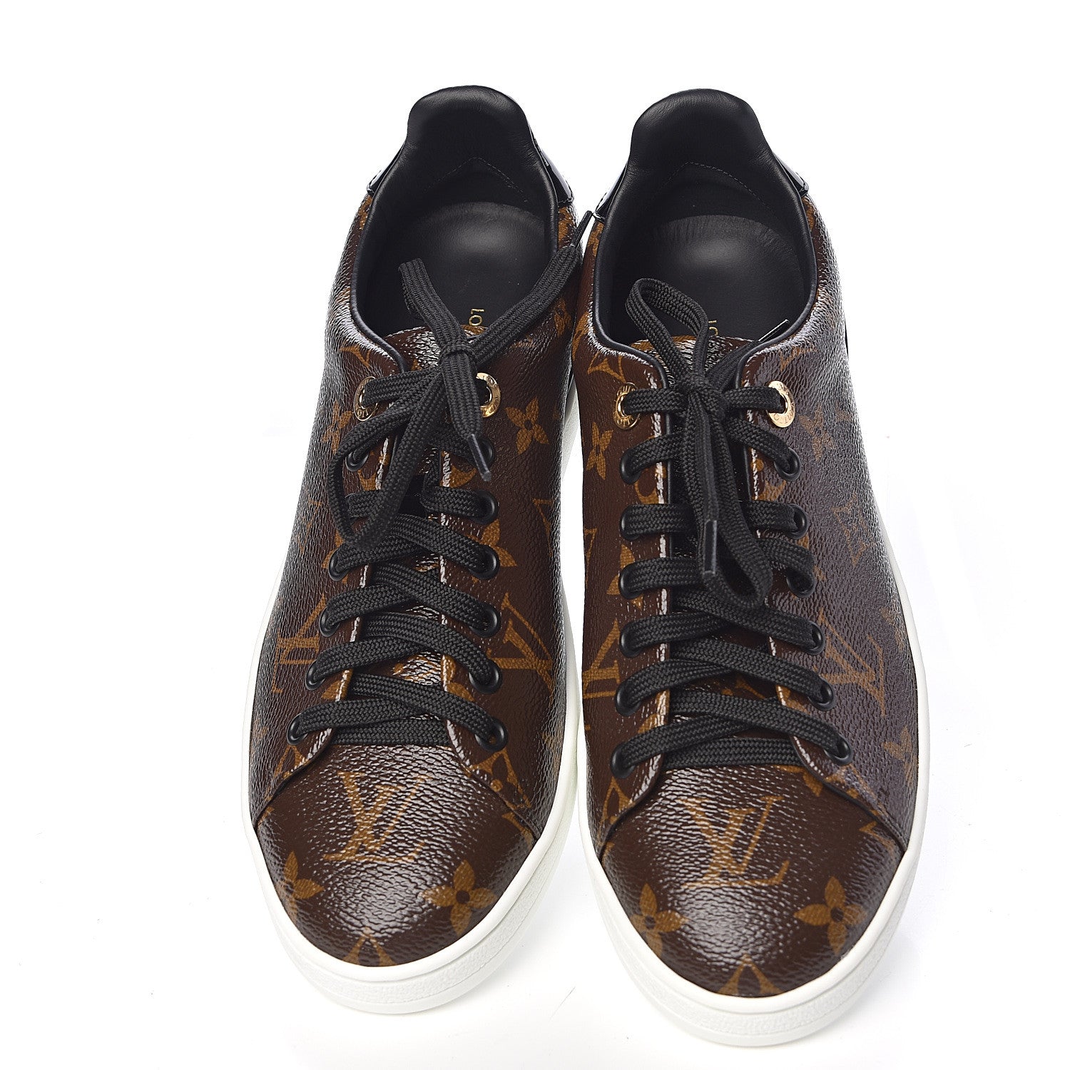 Louis Vuitton Patent Monogram Frontrow Sneakers 38 5 of 11