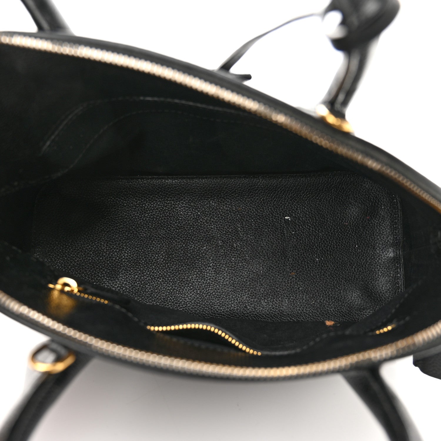 Balenciaga Grained Calfskin Logo S Ville Top Handle Bag Black White 5 of 15
