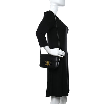 Celine Shiny Calfskin Teen Triomphe Black 2 of 11