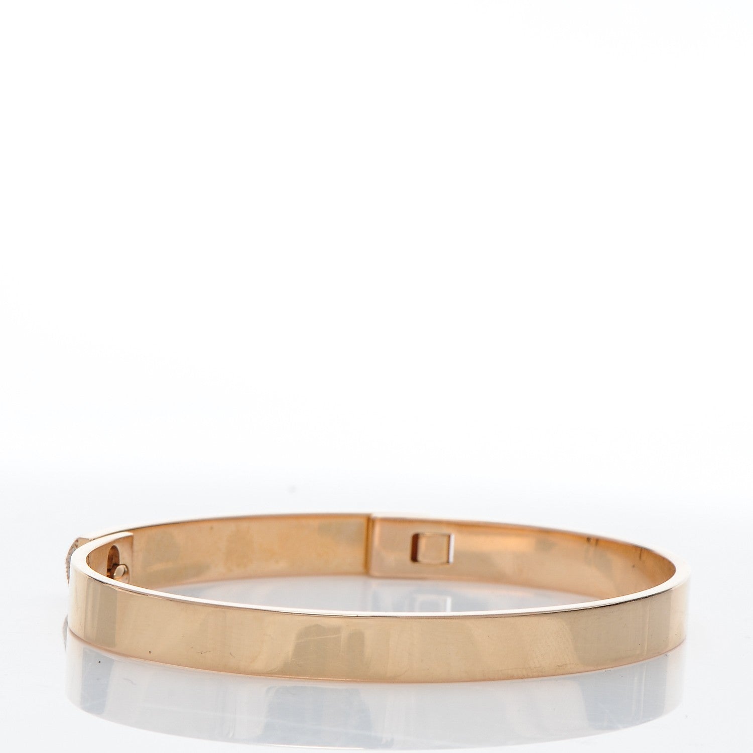 Hermes 18K Rose Gold Diamond PM Collier De Chien Bracelet SH 3 of 7
