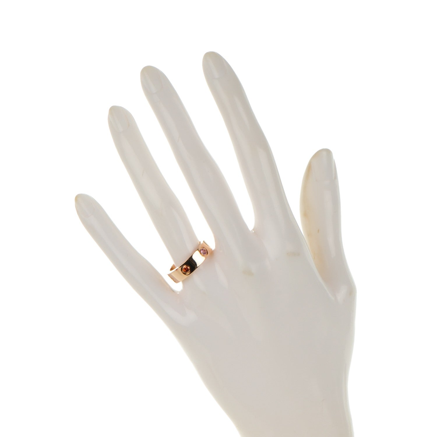 Cartier 18K Pink Gold Sapphire Garnet Amethyst 5.5mm LOVE Ring 54 6.75 2 of 6