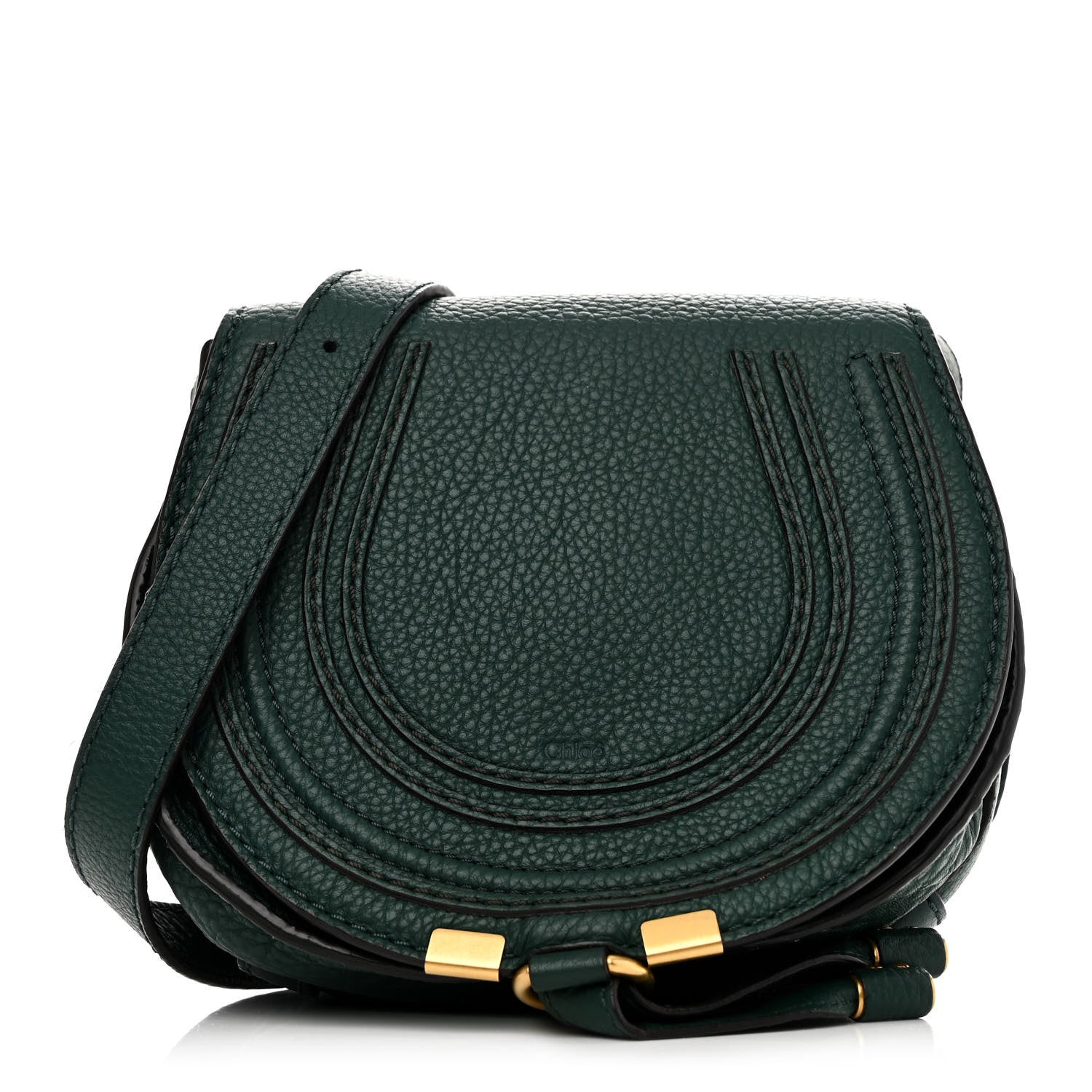 Chloe Calfskin Mini Marcie Round Crossbody Bag Rainforest 1 of 14