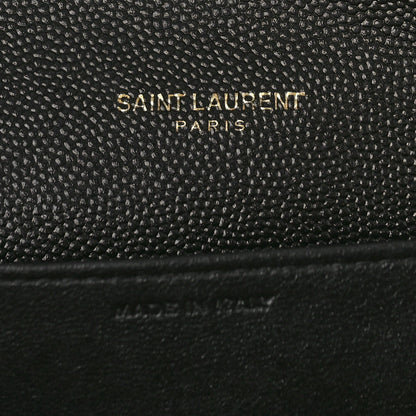 Saint Laurent Grain De Poudre Monogram Uptown Chain Wallet Black 7 of 9