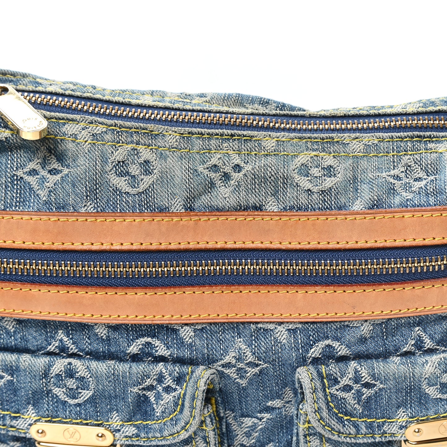 Monogram Denim Baggy PM Blue