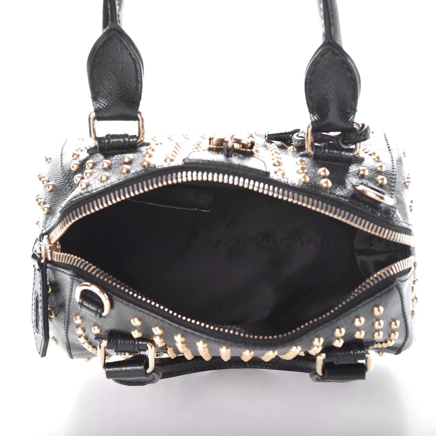 Burberry Patent Calfskin Studded Small Blaze Bowler Bag Black 5 of 8