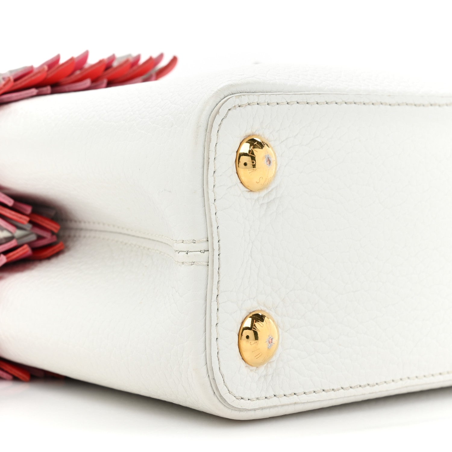 Louis Vuitton Hanami Taurillon Capucines BB White Multicolor 9 of 14
