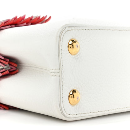 Louis Vuitton Hanami Taurillon Capucines BB White Multicolor 9 of 14
