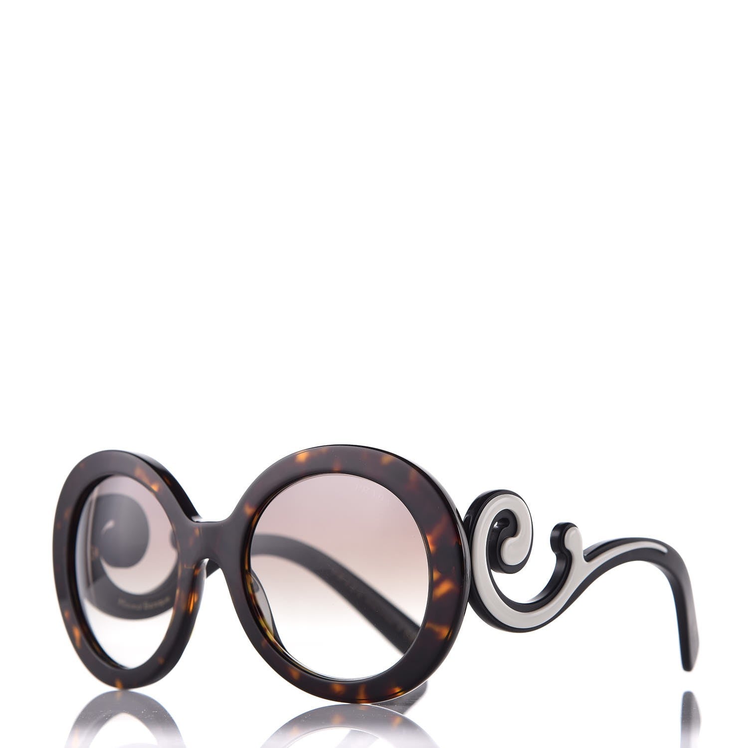 Prada Minimal Baroque Sunglasses SPR 08T Gradient Anthracite 1 of 8