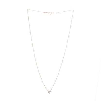 Tiffany 18K Rose Gold Diamond .07ct Elsa Peretti Diamonds by the Yard Pendant Necklace 3 of 5