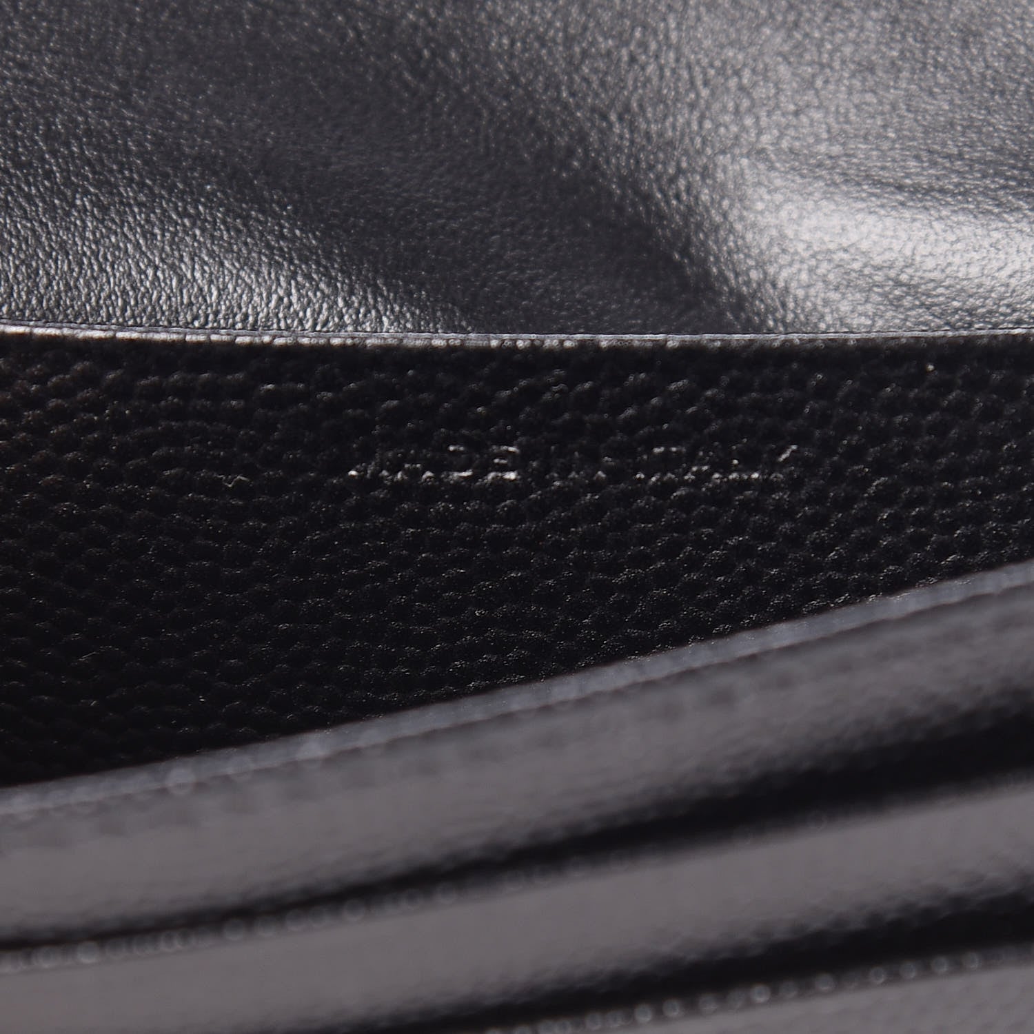 Saint Laurent Grain De Poudre Matelasse Chevron Monogram Card Case Black 7 of 10