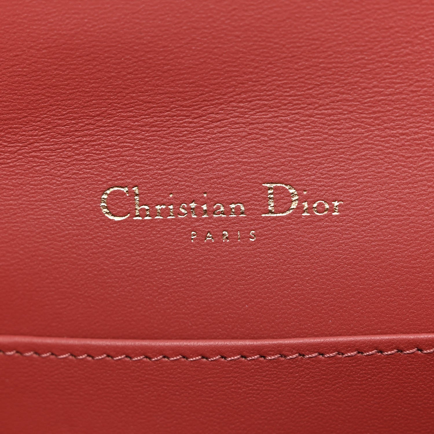Christian Dior Lambskin Cannage Lady Dior Pouch Rust 7 of 10