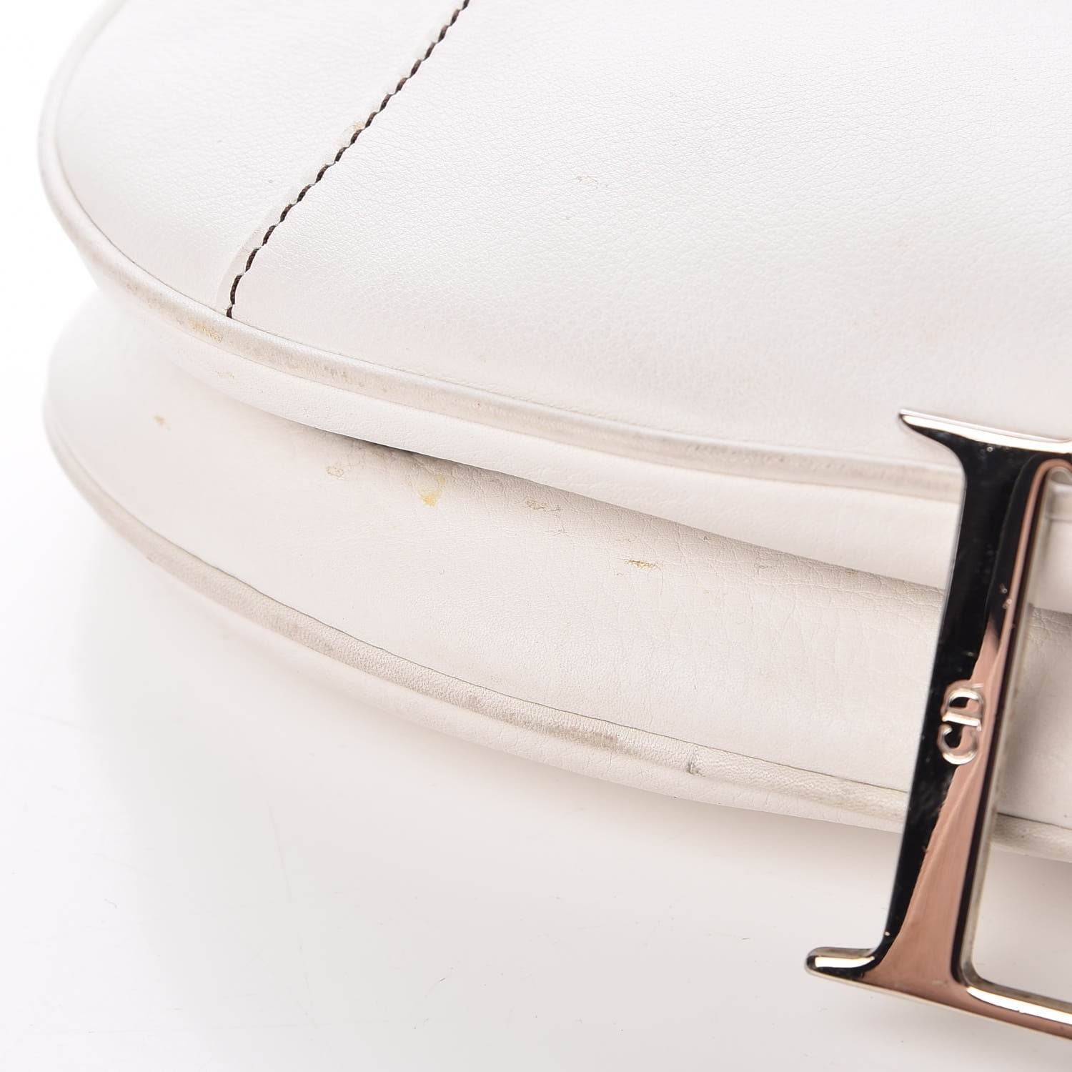 Christian Dior Calfskin Saddle Bag White 10 of 14