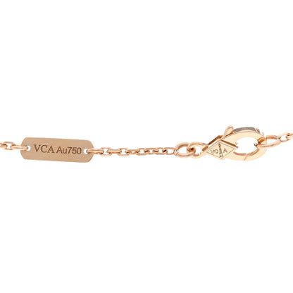 Van Cleef & Arpels 18K Rose Gold Carnelian Perlee Couleurs Pendant Necklace 4 of 6