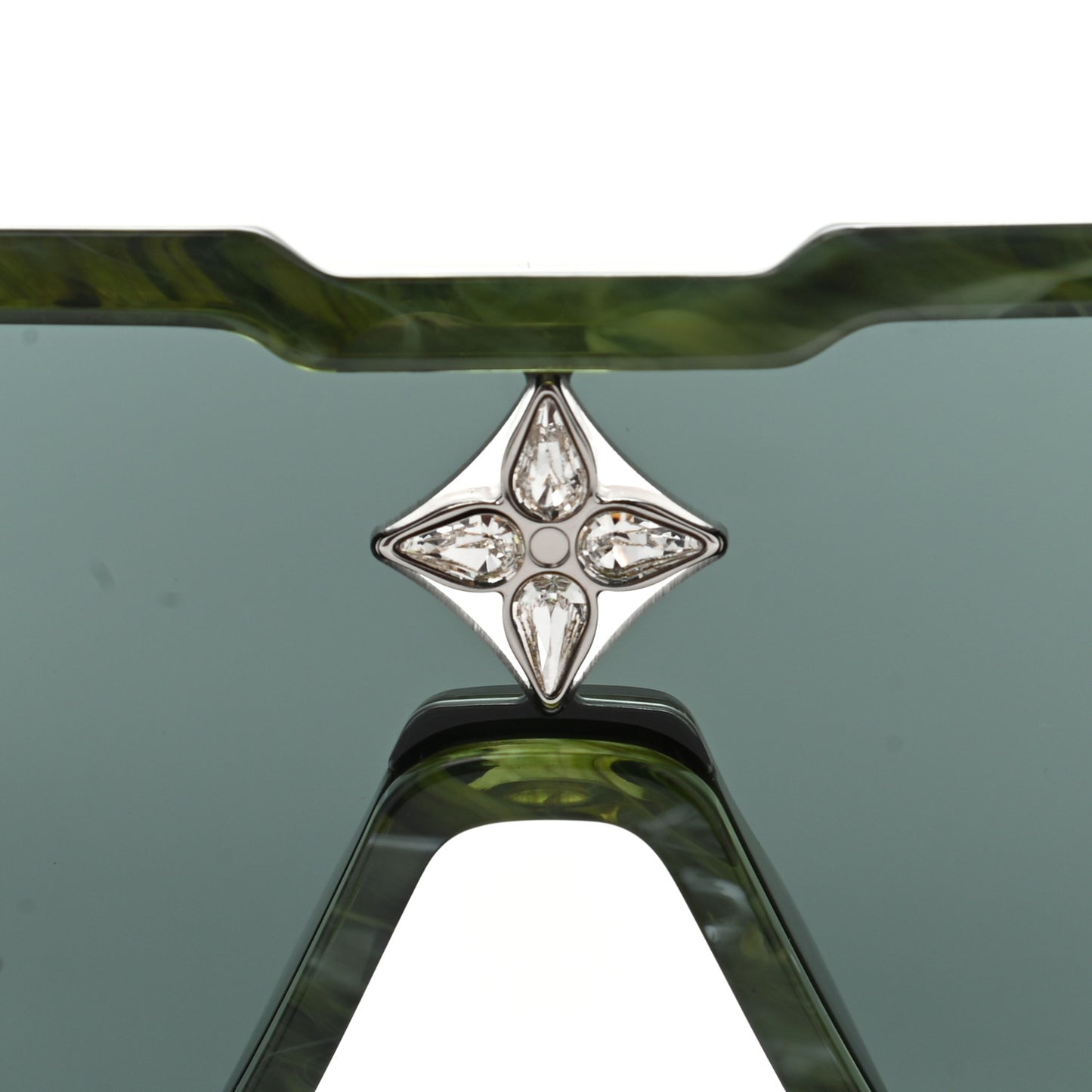 Acetate Marble Effect Swarovski Cyclone Sunglasses Z1552W Green