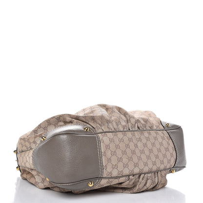 Gucci Monogram Large Jockey Hobo Grey 4 of 7