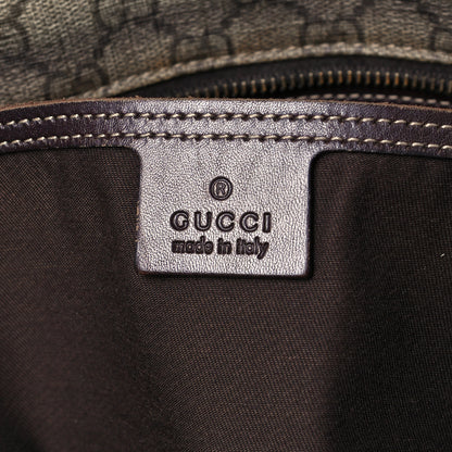 Gucci GG Supreme Monogram Medium Zippered Shopping Tote Dark Brown 6 of 12