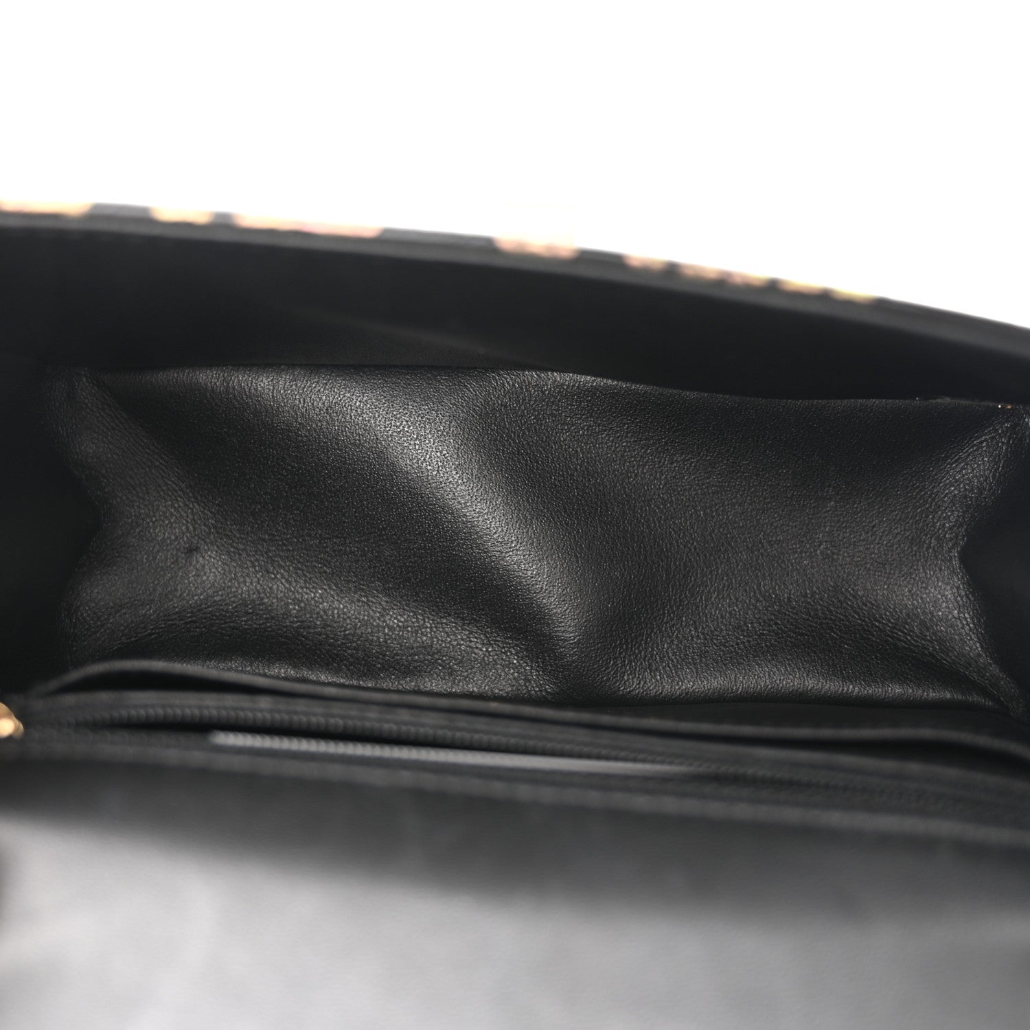 Chanel Calfskin Crocodile Embossed Graffiti 2.55 Mini Cocodile Reissue Flap Black Pink 5 of 11