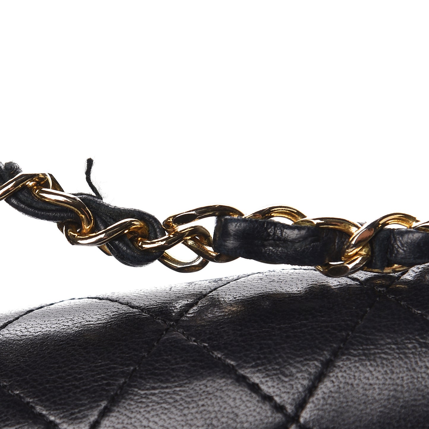 Lambskin Quilted Small Double Flap Black