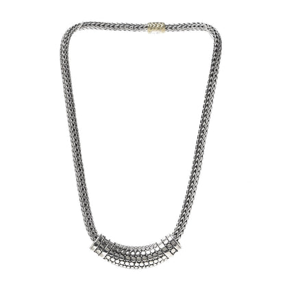 John Hardy Sterling Silver 18K Yellow Gold Dot Slide Pendant Necklace 3 of 7