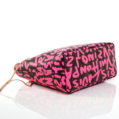 Louis Vuitton Monogram Graffiti Neverfull GM Fuchsia 3 of 10