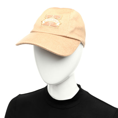 Hermes Cashmere Canvas Swift Davis H Sellier Cap 58 Beige Camel 2 of 8