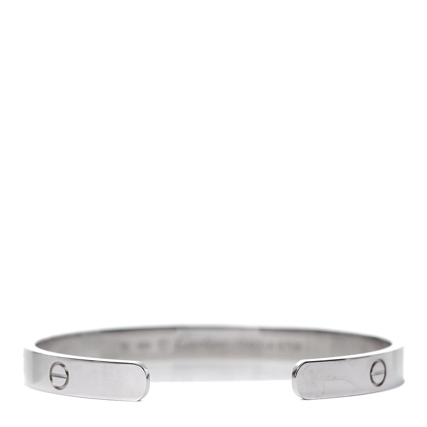 18K White Gold LOVE Cuff Bracelet 18