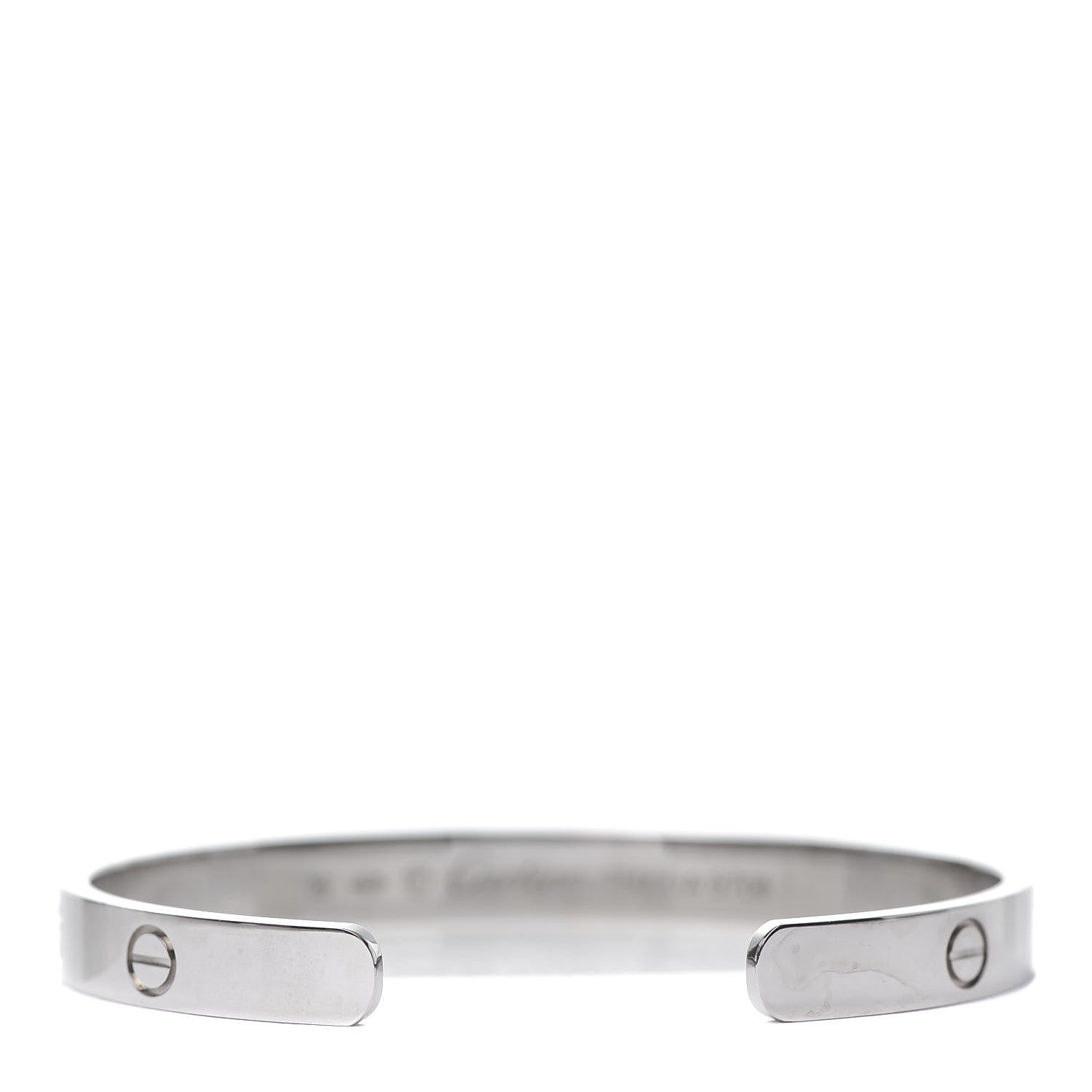 Cartier 18K White Gold LOVE Cuff Bracelet 18 3 of 5