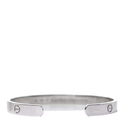 Cartier 18K White Gold LOVE Cuff Bracelet 18 3 of 5
