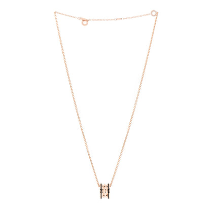 Bulgari 18K Rose Gold Black Ceramic B.Zero1 Rock Pendant Necklace 3 of 8