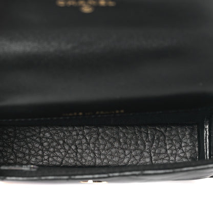 Chanel Lambskin Quilted Top Handle Flap Coin Purse With Chain Black 5 of 12