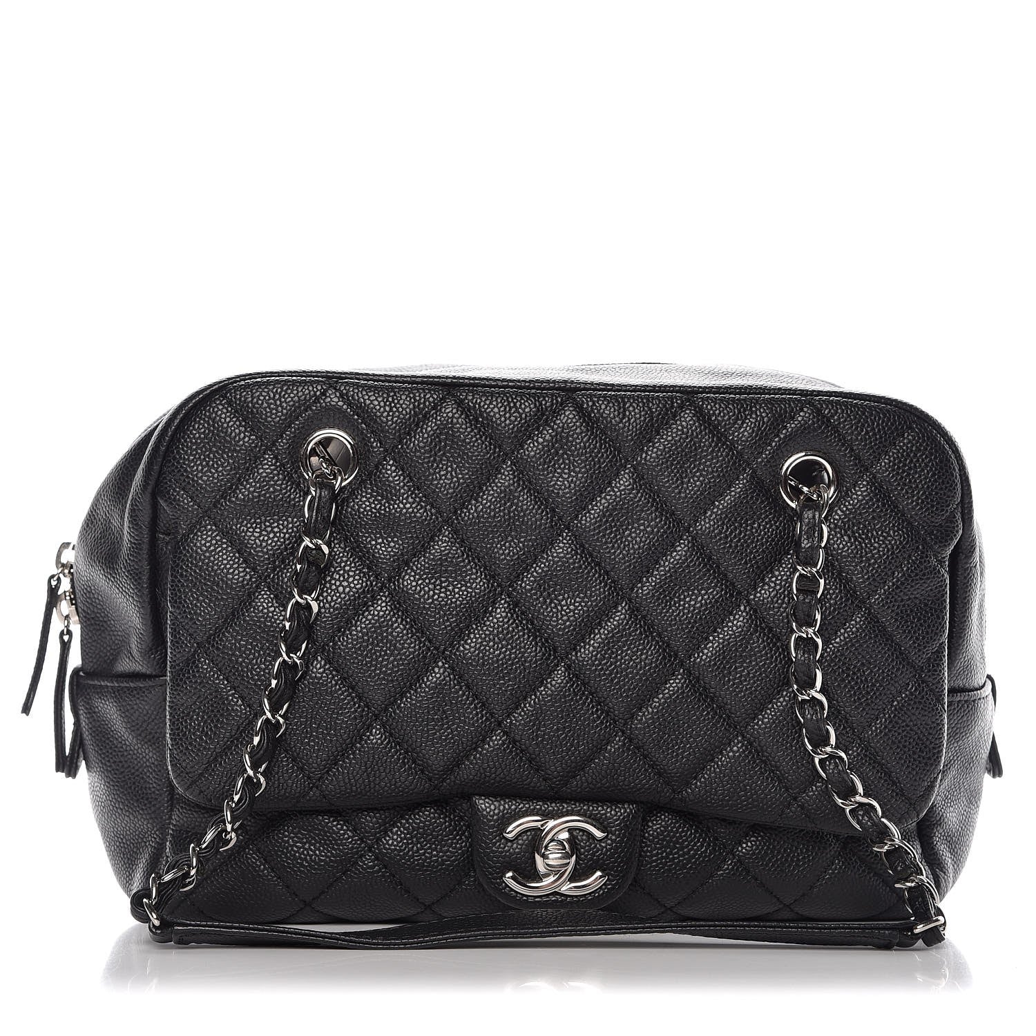 Chanel Caviar Quilted Travel Flap Tote Black 1 of 7
