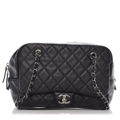 Chanel Caviar Quilted Travel Flap Tote Black 1 of 7