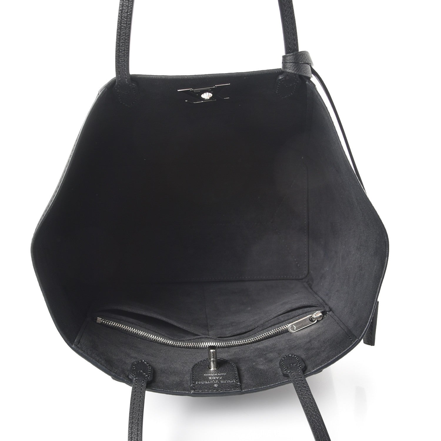 Louis Vuitton Calfskin Lockme Cabas Black 5 of 8