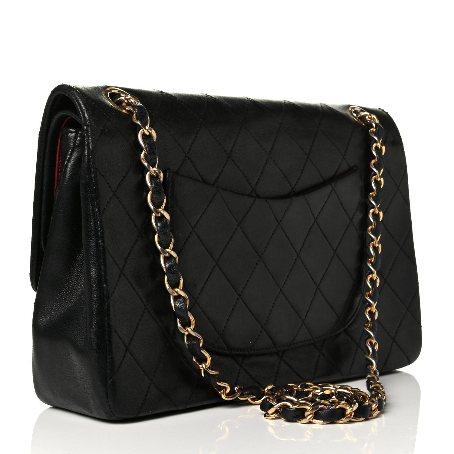 Chanel Lambskin Quilted Medium Double Flap Black 2 of 8