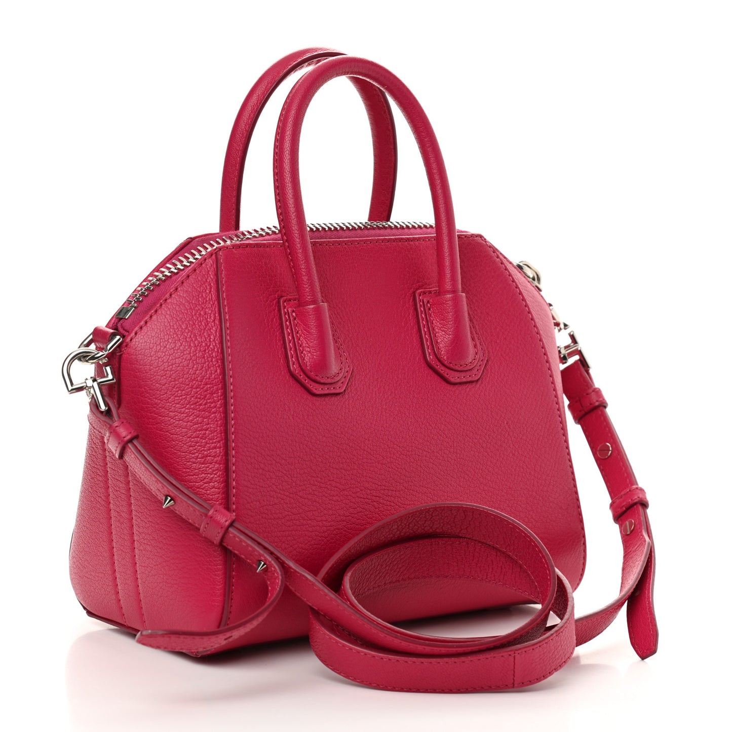 Sugar Goatskin Small Antigona Fuchsia
