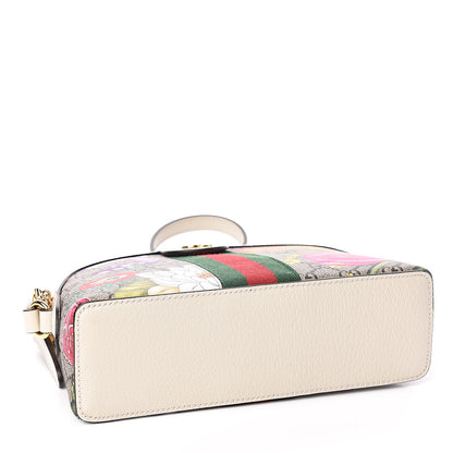 Gucci GG Supreme Monogram Flora Web GG Small Ophidia Dome Shoulder Bag White 4 of 12