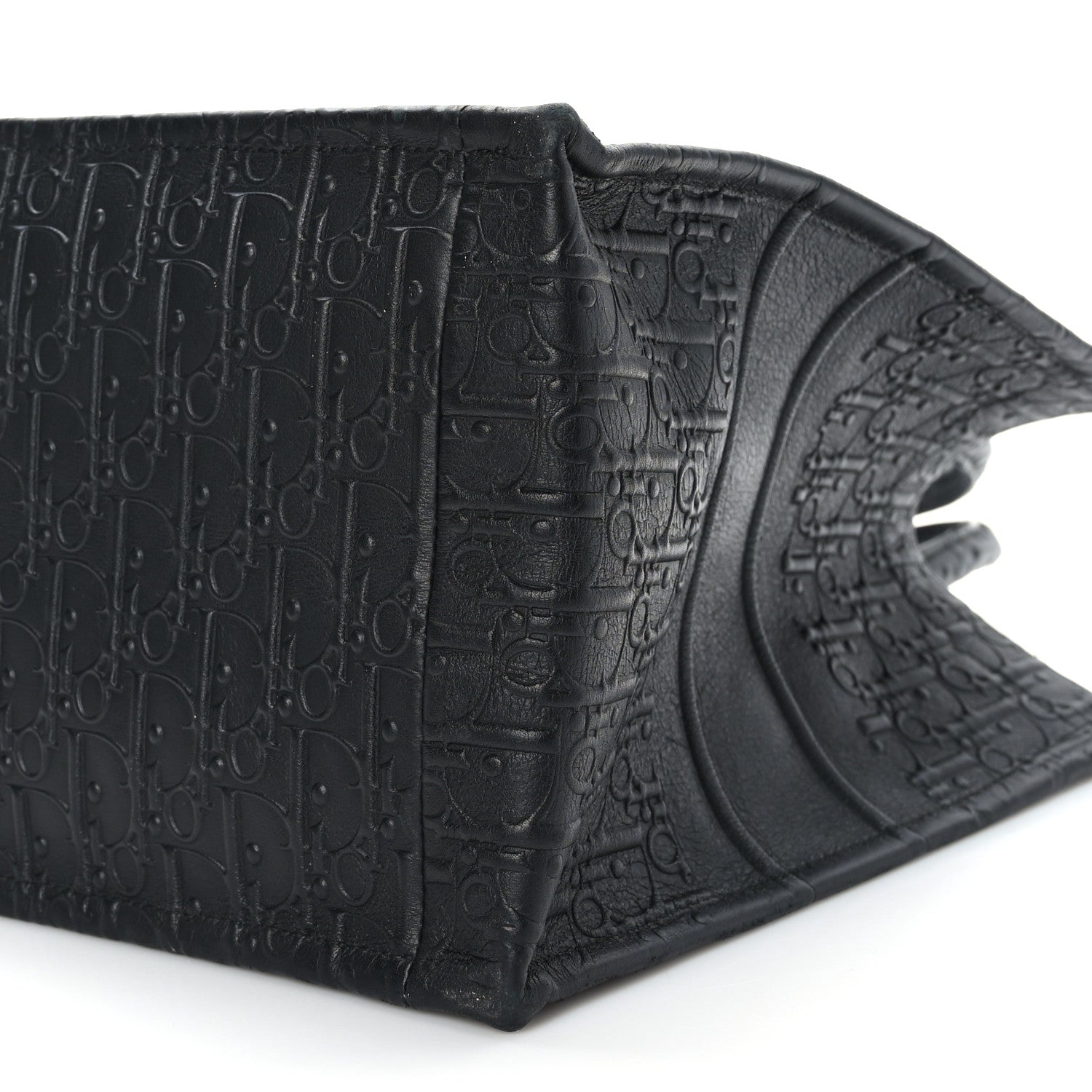 Christian Dior Oblique Calfskin Embossed Medium Book Tote Black 8 of 8