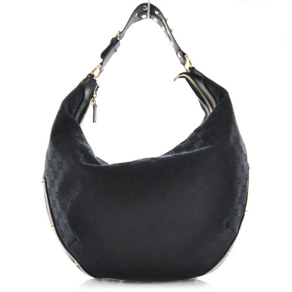 Gucci Monogram Large Studded Hobo Black 1 of 9