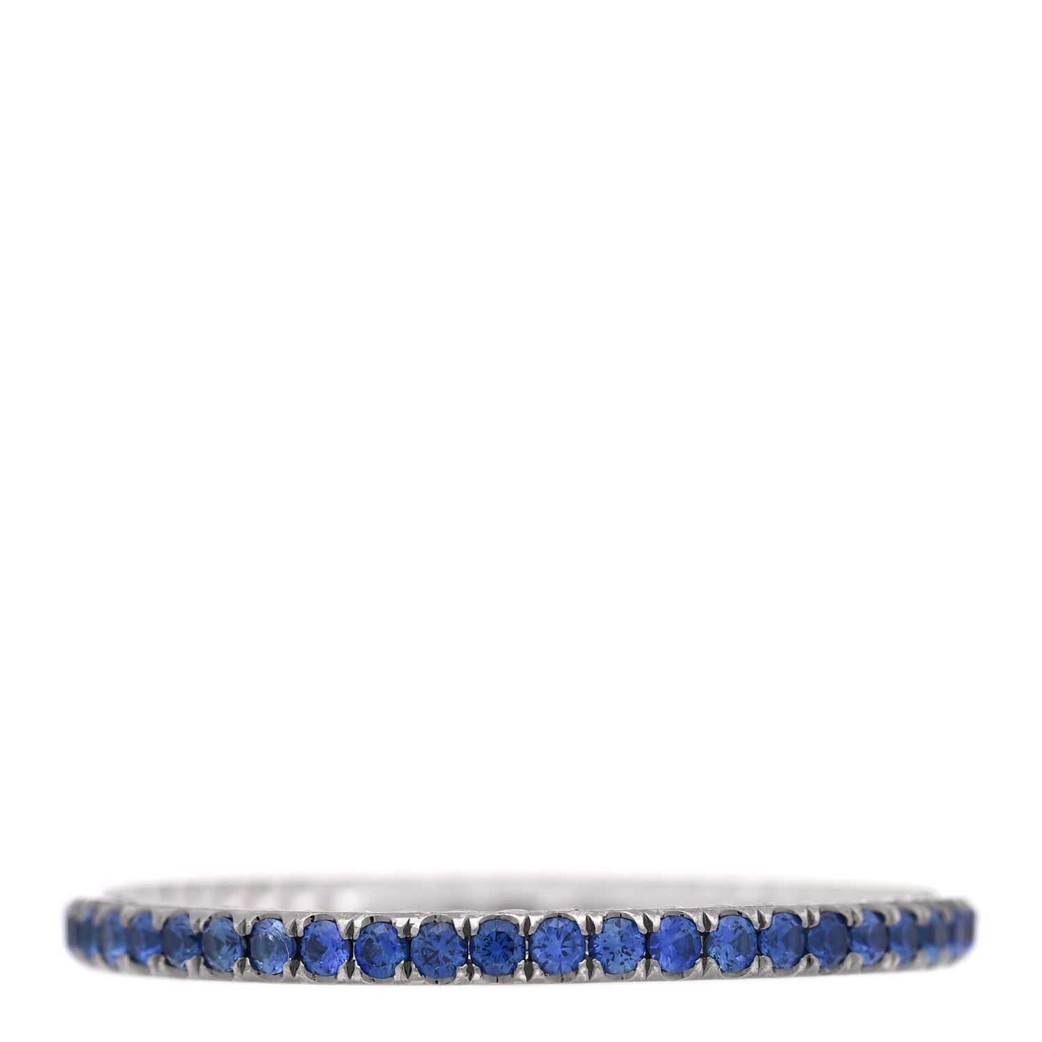 David Yurman Platinum Blue Sapphire 1.85mm Eden Eternity Band Ring 66 11.5 49/5 1 of 4