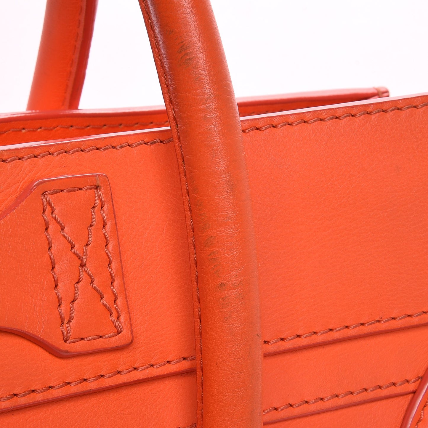 Smooth Calfskin Mini Luggage Bright Orange