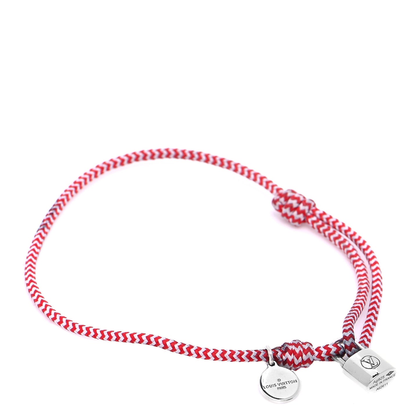 X UNICEF Sterling Silver Lockit Bracelet Red White
