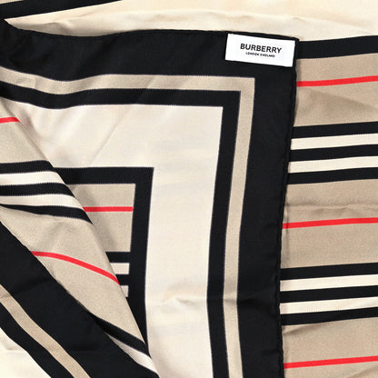 Burberry Silk Vintage Check Icon Stripe TB Monogram Print Scarf Archive Beige 3 of 4