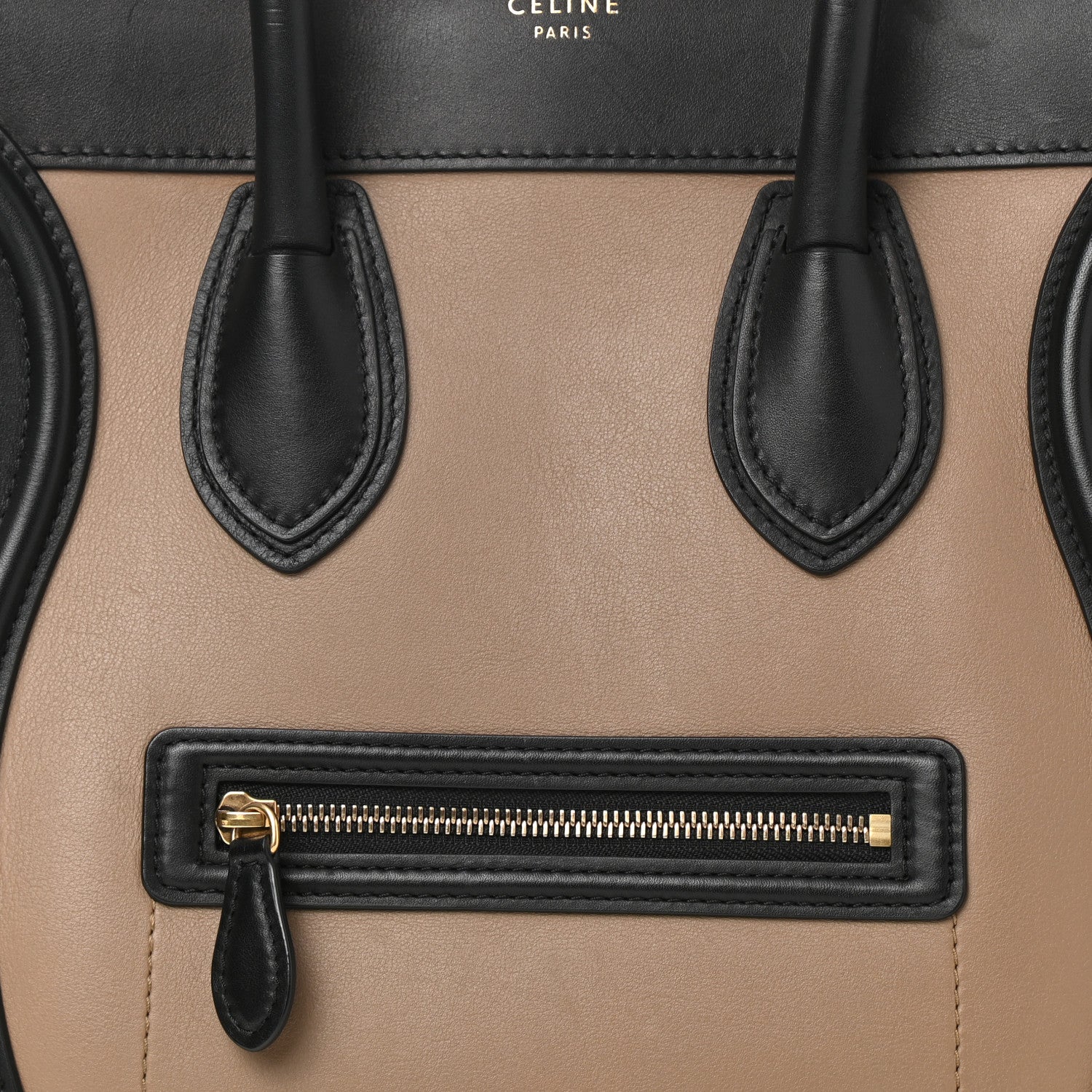 Celine Smooth Calfskin Suede Mini Tri-Color Luggage Beige 7 of 9