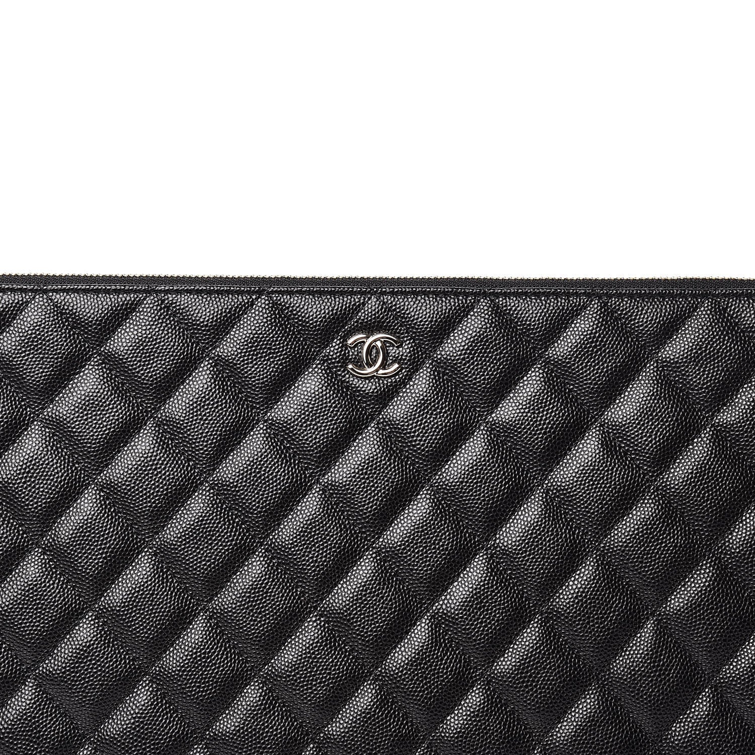 Chanel Caviar Quilted Large Cosmetic Case Black 10 of 11