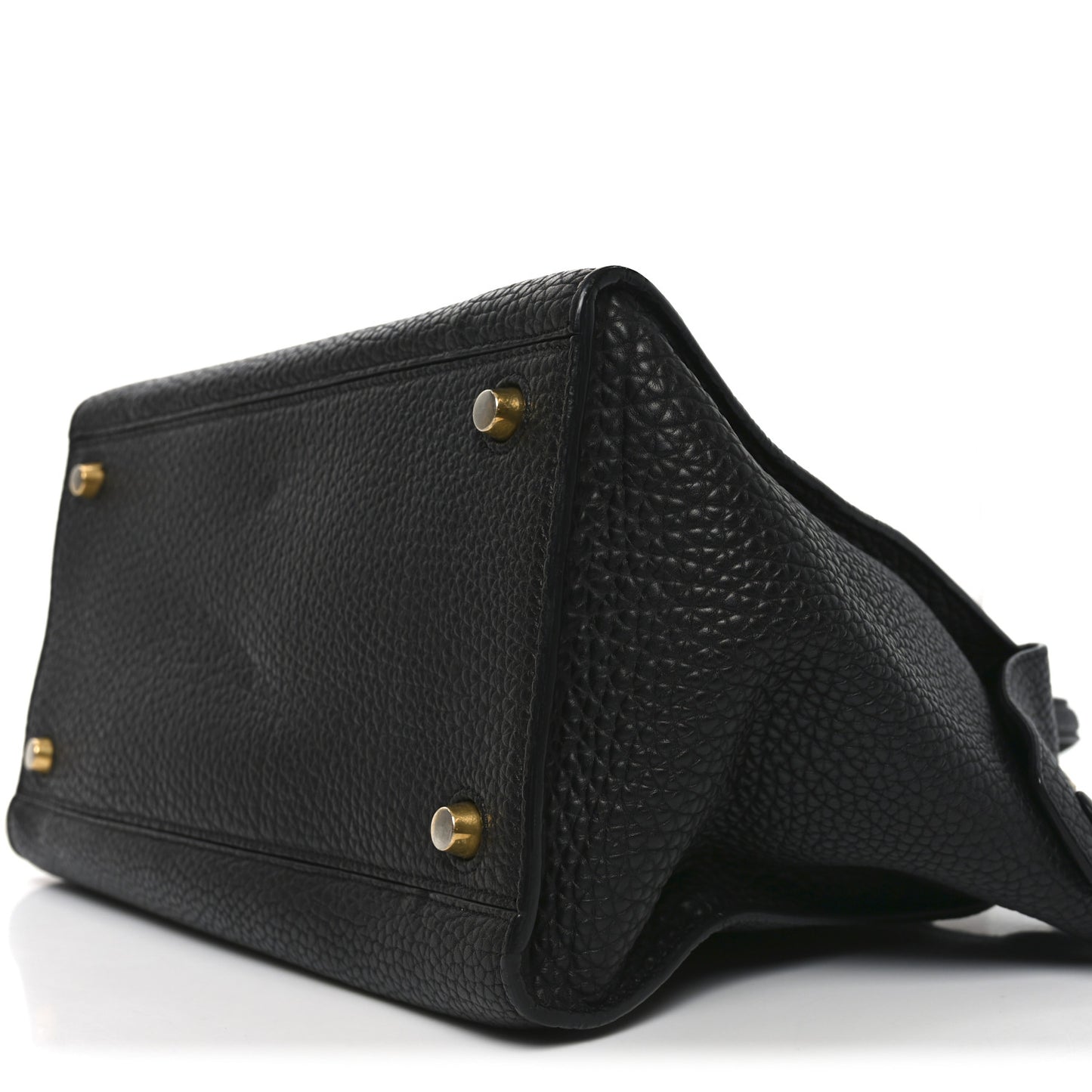 Bullhide Calfskin Medium Ring Bag Black
