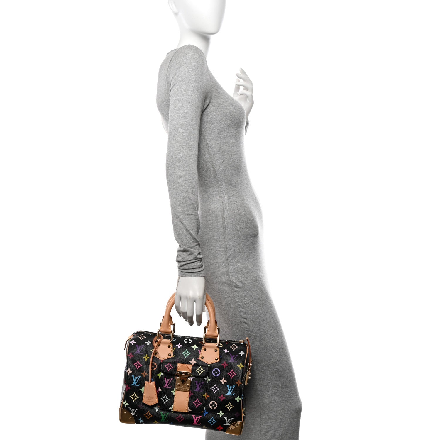 Louis Vuitton Monogram Multicolor Speedy 30 Black 2 of 9