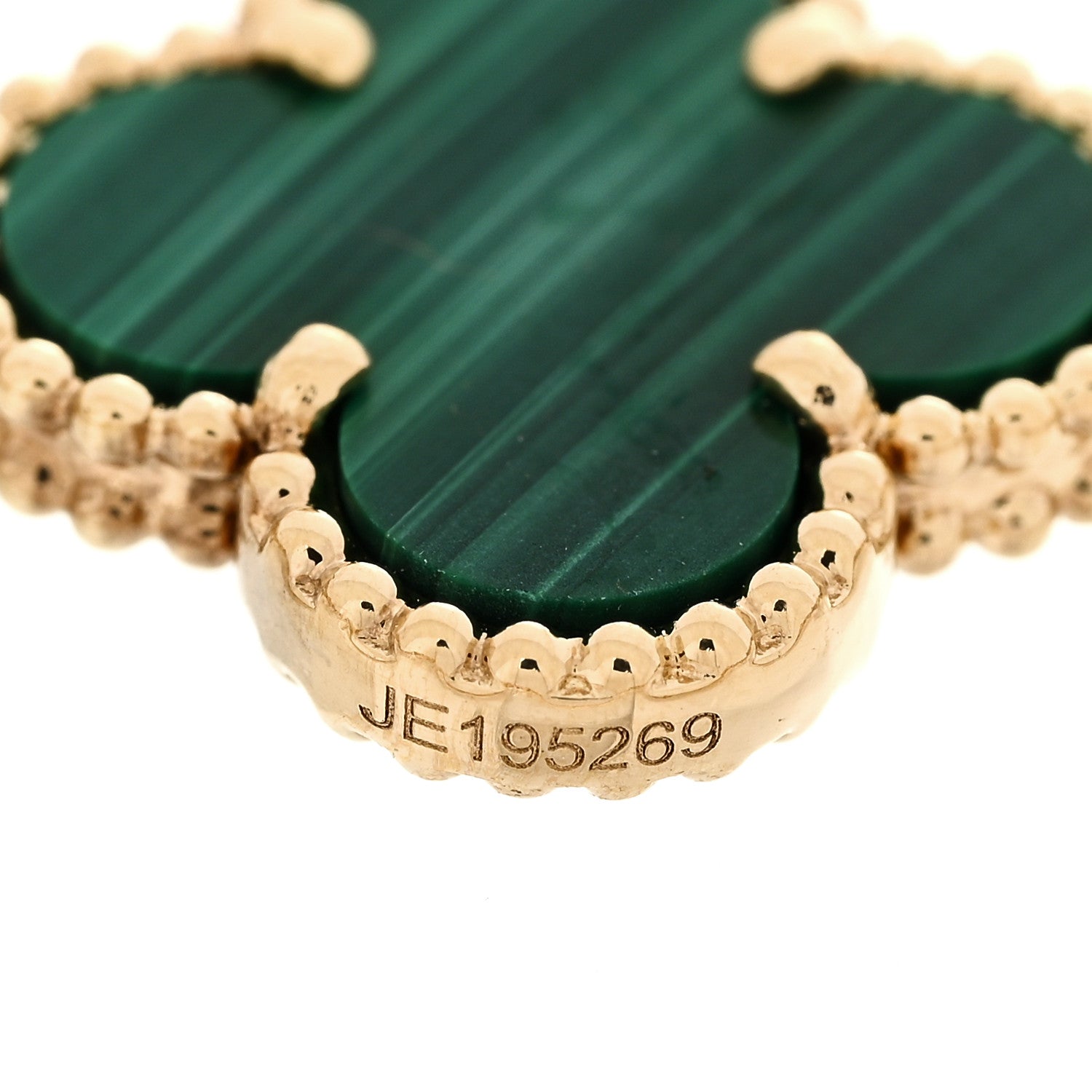 Van Cleef & Arpels 18K Yellow Gold Malachite 5 Motifs Vintage Alhambra Bracelet 5 of 5