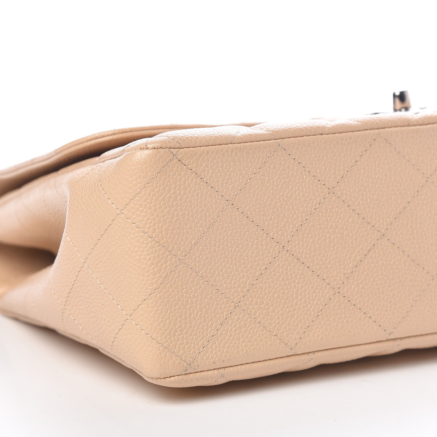 Chanel Caviar Quilted Jumbo Single Flap Beige Clair 8 of 15