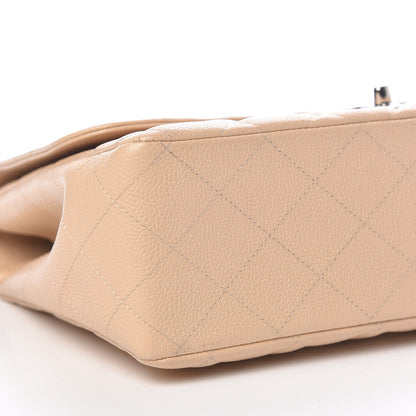 Chanel Caviar Quilted Jumbo Single Flap Beige Clair 8 of 15